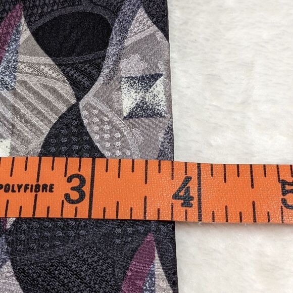 Men's Vintage 100% Silk Tie Abstract Diamond Pattern Motif - Picture 12 of 13